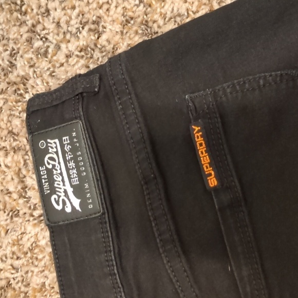 Superdry denim goods japan black denim tapered skinny jeans - Picture 14 of 14